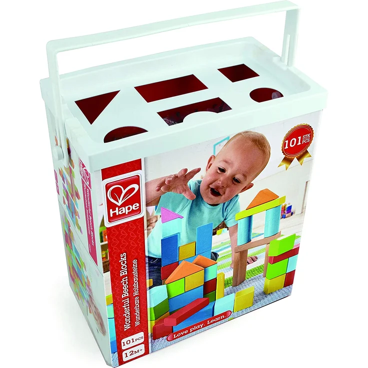 Hape E8247 Wunderbare Holzbausteine-101 Teile - Preisvergleich – Bild 6