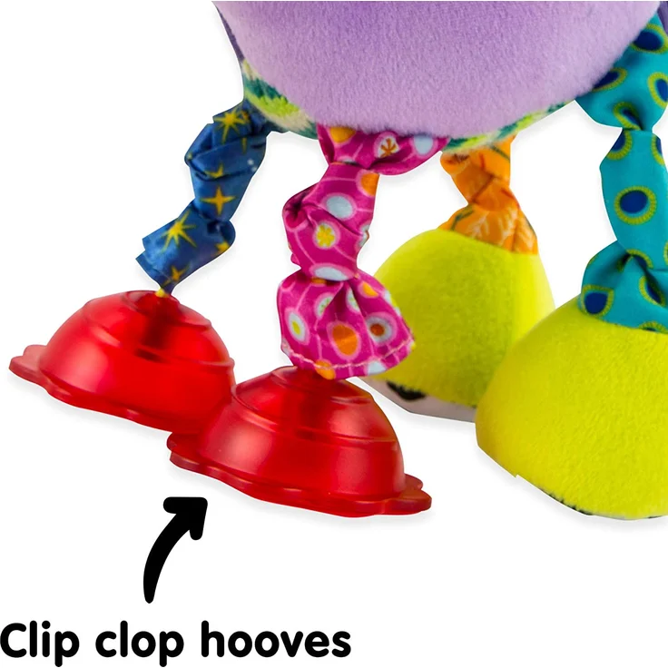 Lamaze Baby Spielzeug 'Ella, das Einhorn' Clip & Go, Greifling, Stoffspielzeug Kleinkind, Motorikspielzeug Beißen, lila, ab der Geburt – Bild 4