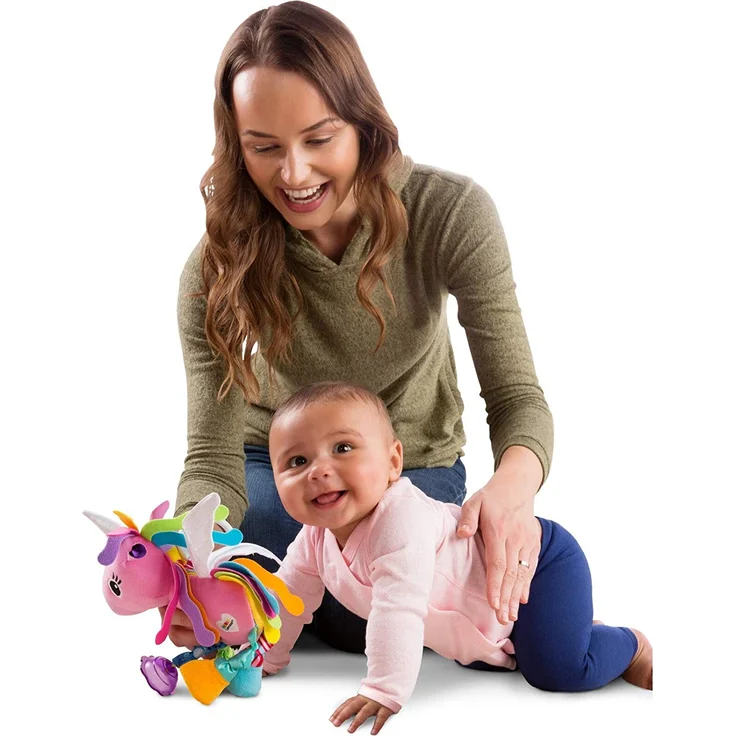 Lamaze Baby Spielzeug 'Ella, das Einhorn' Clip & Go, Greifling, Stoffspielzeug Kleinkind, Motorikspielzeug Beißen, lila, ab der Geburt – Bild 9
