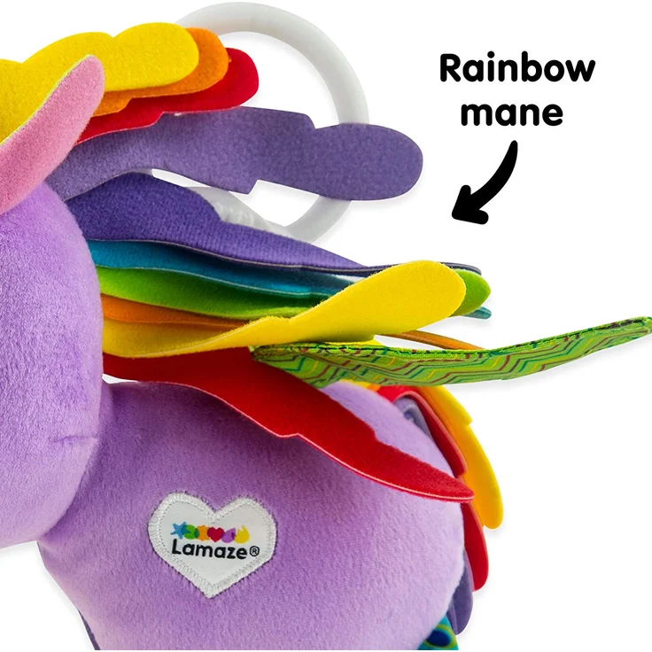 Lamaze Baby Spielzeug 'Ella, das Einhorn' Clip & Go, Greifling, Stoffspielzeug Kleinkind, Motorikspielzeug Beißen, lila, ab der Geburt – Bild 5
