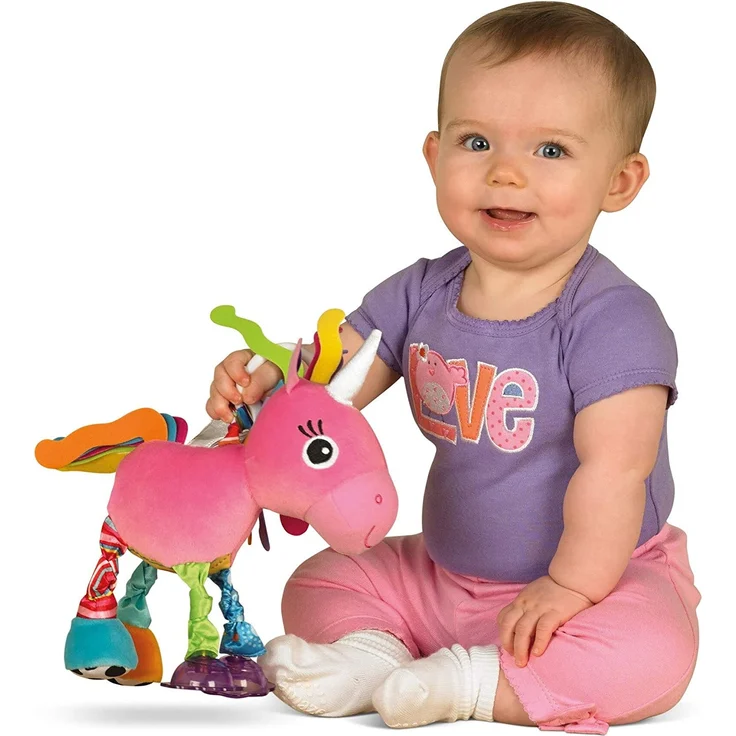 Lamaze Baby Spielzeug 'Ella, das Einhorn' Clip & Go, Greifling, Stoffspielzeug Kleinkind, Motorikspielzeug Beißen, lila, ab der Geburt – Bild 8