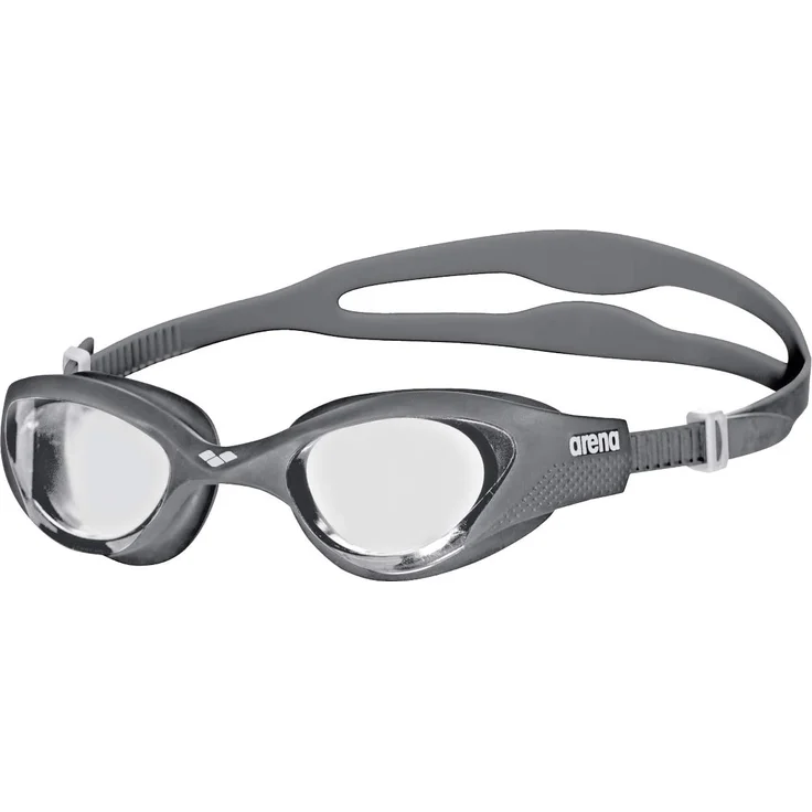 arena Unisex Training Freizeit Schwimmbrille The One (UV-Schutz, Anti-Fog Beschichtung, Harte Gläser), grau (Clear-Grey-White (150), One Size – Bild 1