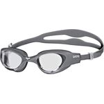 arena Unisex Training Freizeit Schwimmbrille The One (UV-Schutz, Anti-Fog Beschichtung, Harte Gläser), grau (Clear-Grey-White (150), One Size