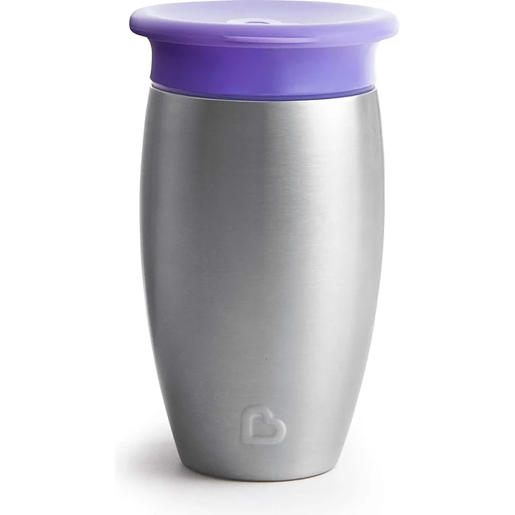 Munchkin Miracle 360° Edelstahl-Trinkbecher, auslaufsicher, ab 12 Monaten, violett, 296 ml – Bild 4