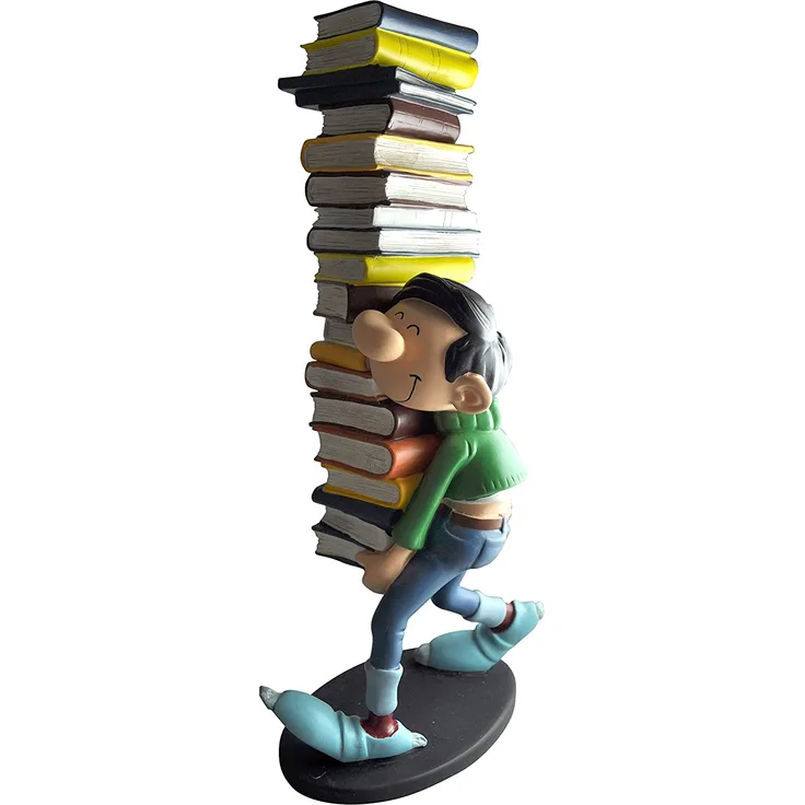 Plastoy SAS 300 - Gaston Lagaffe: Figur Gaston mit Bücherstapel - Preisvergleich