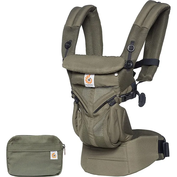 Ergobaby Ergonomischer Babytrage Omni 360 Cool Air Mesh 4 Tragepositionen (Khaki)