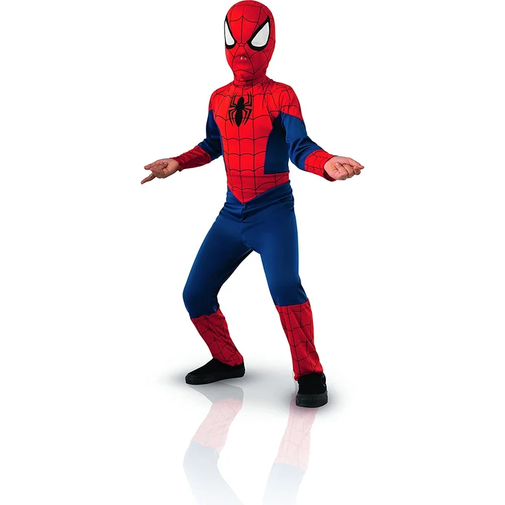 KULTFAKTOR GmbH Spiderman-Kostüm für Kinder Karneval rot-blau 110/116 (5-6 Jahre) – Bild 1