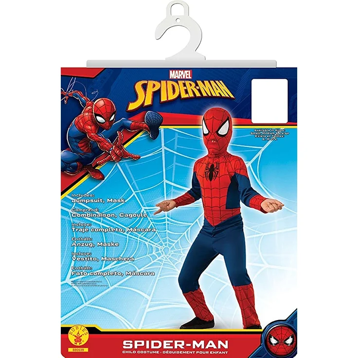 KULTFAKTOR GmbH Spiderman-Kostüm für Kinder Karneval rot-blau 110/116 (5-6 Jahre) – Bild 2