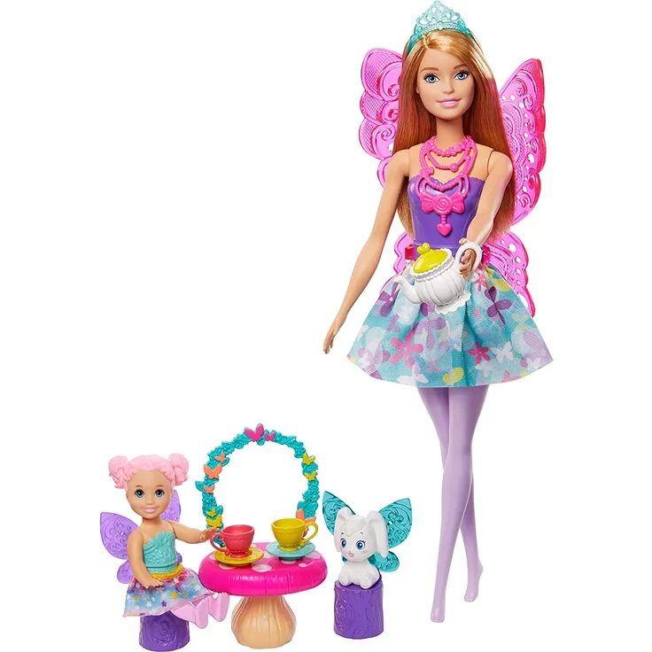 Barbie GJK50 - Dreamtopia Teeparty Spielset, Puppe und Zubehör, Spielzeug ab 3 Jahren