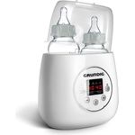Grundig Flaschenwärmer Baby Fläschchenwärmer 3in1 - Anti Bauchweh Automatik für 2 Flaschen I Babykostwärmer mit Reise Sterilisator für Babyflaschen Gläschenwärmer Warmhalter baby bottle warmer