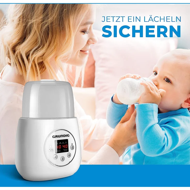Grundig Flaschenwärmer Baby Fläschchenwärmer 3in1 - Anti Bauchweh Automatik für 2 Flaschen I Babykostwärmer mit Reise Sterilisator für Babyflaschen Gläschenwärmer Warmhalter baby bottle warmer – Bild 7