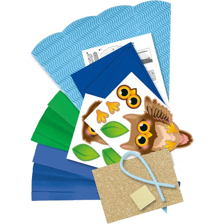 Folia Schultüten-Bastelset - Eule 6-Eckig 68cm – Bild 2