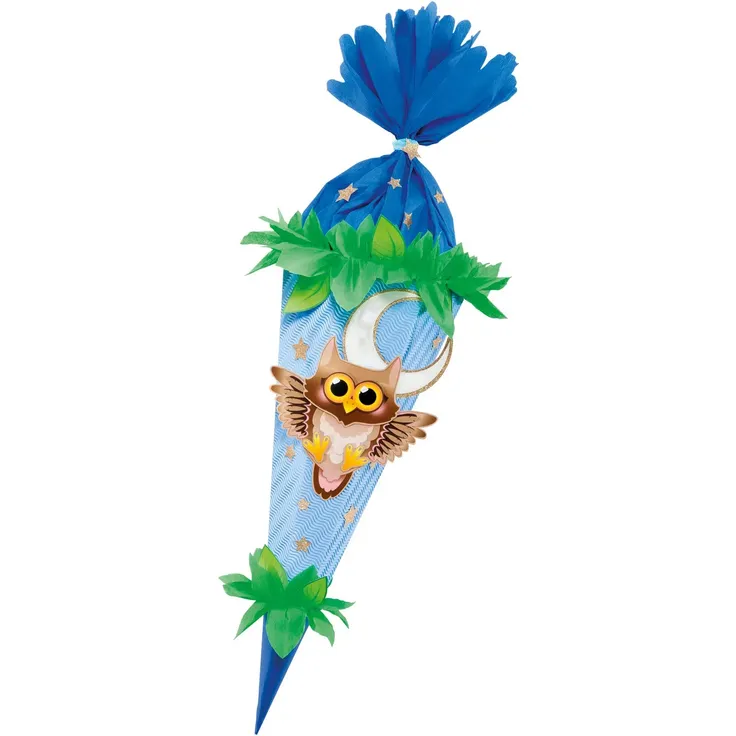 Folia Schultüten-Bastelset - Eule 6-Eckig 68cm