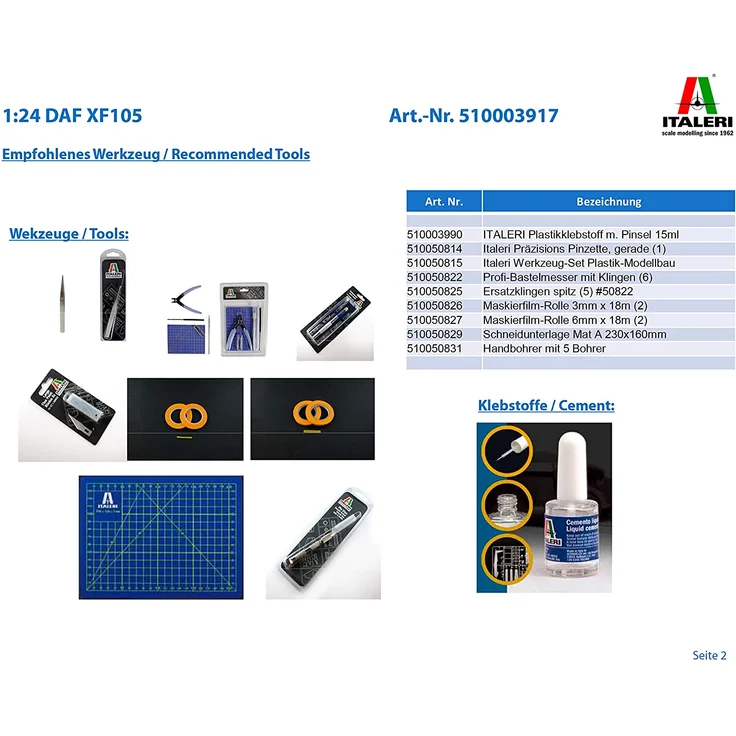 Italeri 3917 DAF XF 105 Smoky Jr. – 1:24 LKW Modell, Zugmaschine mit Airbrush, 245 mm Langer Showtruck, Modellbau, Bausatz, detailgetreu – Bild 3
