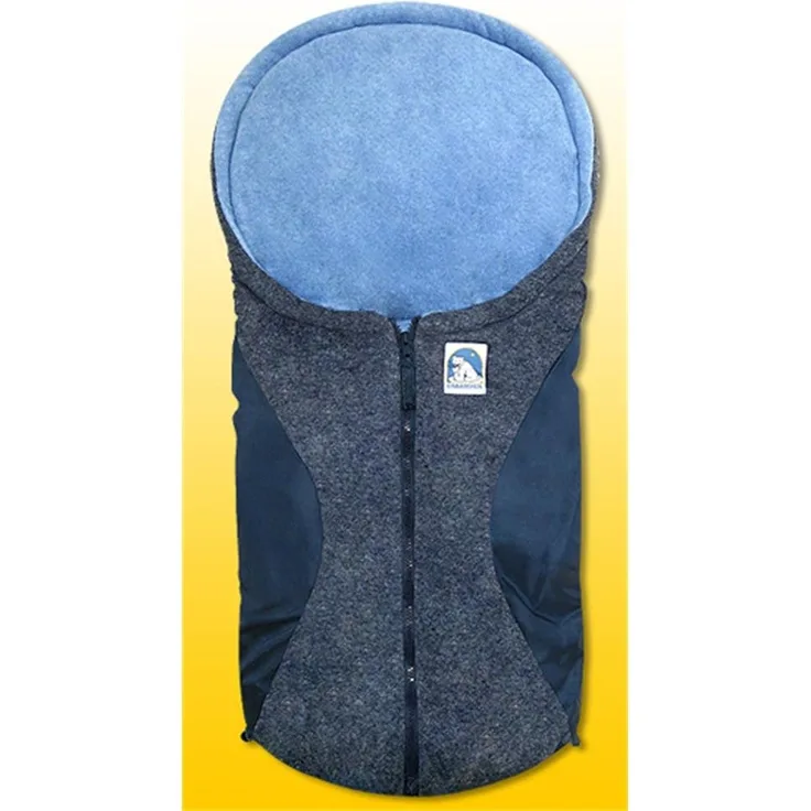 Heitmann Eisbärchen Fußsack Babyschale, Design:marine/hellblau BM, universell einsetzbar