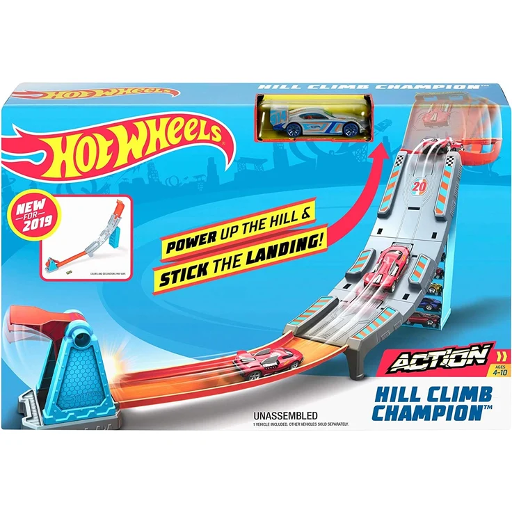 Hot Wheels GBF83 - Hill Climb Championship Trackset Rampe und Rennbahn inkl. 1 Spielzeugauto, Spielzeug ab 4 Jahren – Bild 6