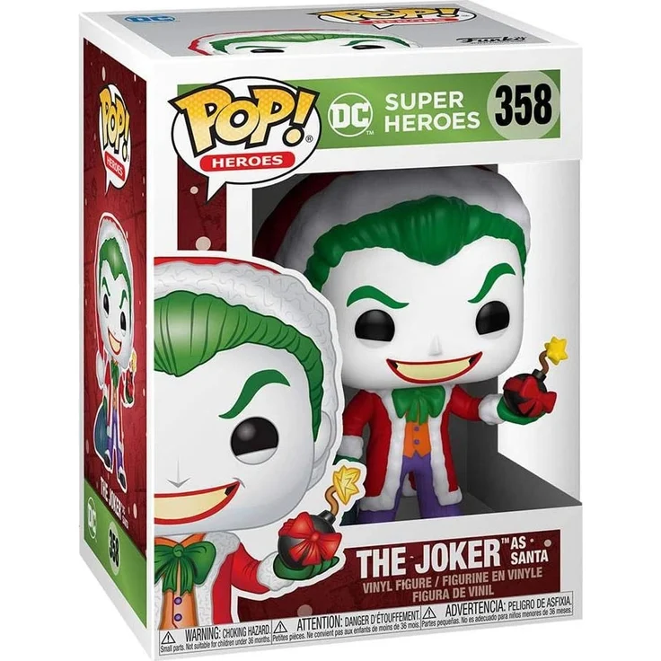 Funko 51071 POP Heroes: DC Holiday-Santa Joker Comics Holidays S1 Sammelbares Spielzeug, Mehrfarben – Bild 3