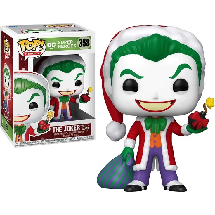 Funko 51071 POP Heroes: DC Holiday-Santa Joker Comics Holidays S1 Sammelbares Spielzeug, Mehrfarben – Bild 5