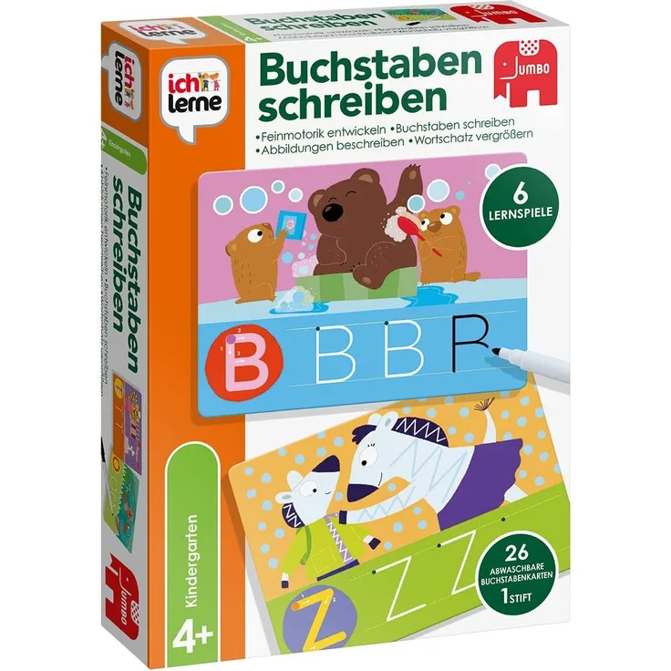 JUMBO 19718 ich lerne Buchstaben schreiben, Lernspiel
