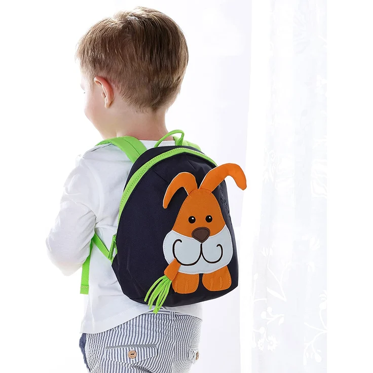 sigikid, Jungen und Mädchen, Mini Rucksack, Motiv Hase, Dunkelblau-Orange, 24218 – Bild 3