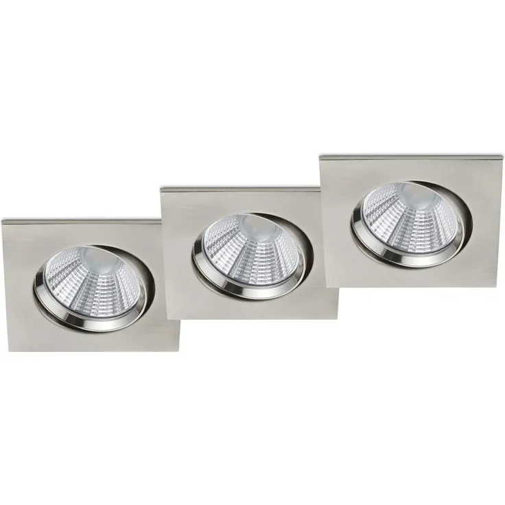 Trio downlights Pamirincl 8 cm 3 x led 5,5 watt matt silber 3-teilig