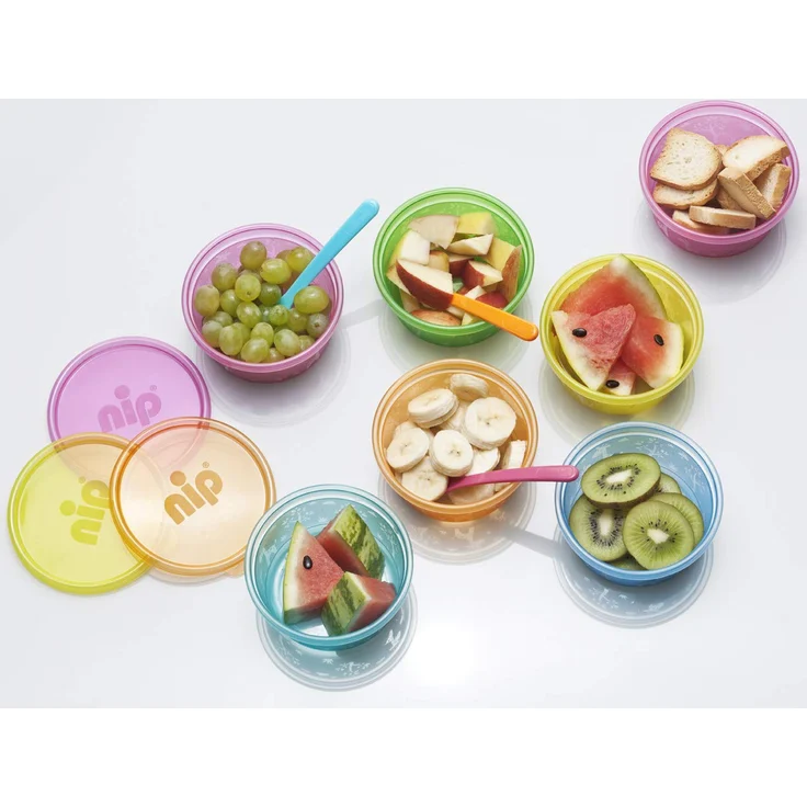 NIP Snackbox für Kleinkinder und Babys, mit niedlichem Motiv, BPA-frei, Made in Germany, 300ml Füllmenge, 6er Set – Bild 7