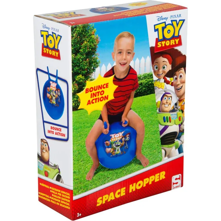 Sambro Hüpfball Disney Pixar Toy Story, mit Zwei Griffen, zum Hopsen, drinnen und draußen, bunt