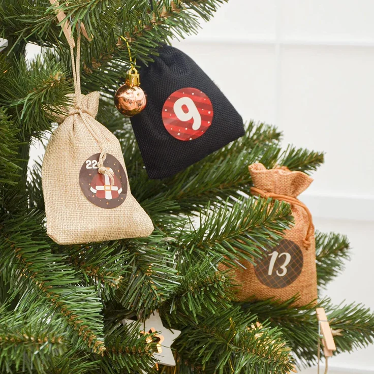 DIY Adventskalender zum Befüllen - 24 Geschenk Säckchen - Komplettes Bastelset – Bild 3