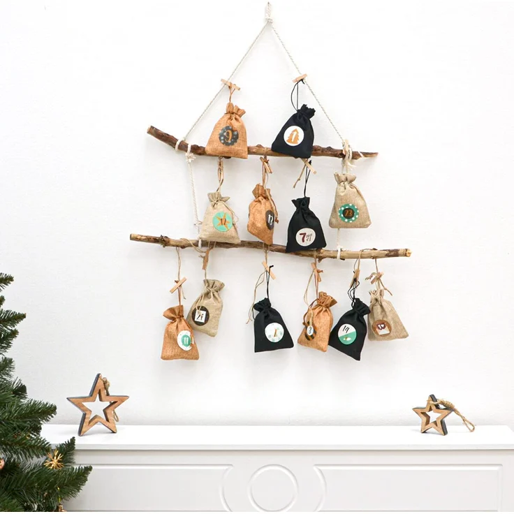 DIY Adventskalender zum Befüllen - 24 Geschenk Säckchen - Komplettes Bastelset – Bild 4