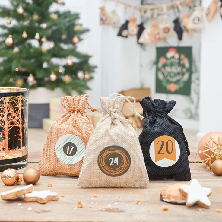DIY Adventskalender zum Befüllen - 24 Geschenk Säckchen - Komplettes Bastelset – Bild 5