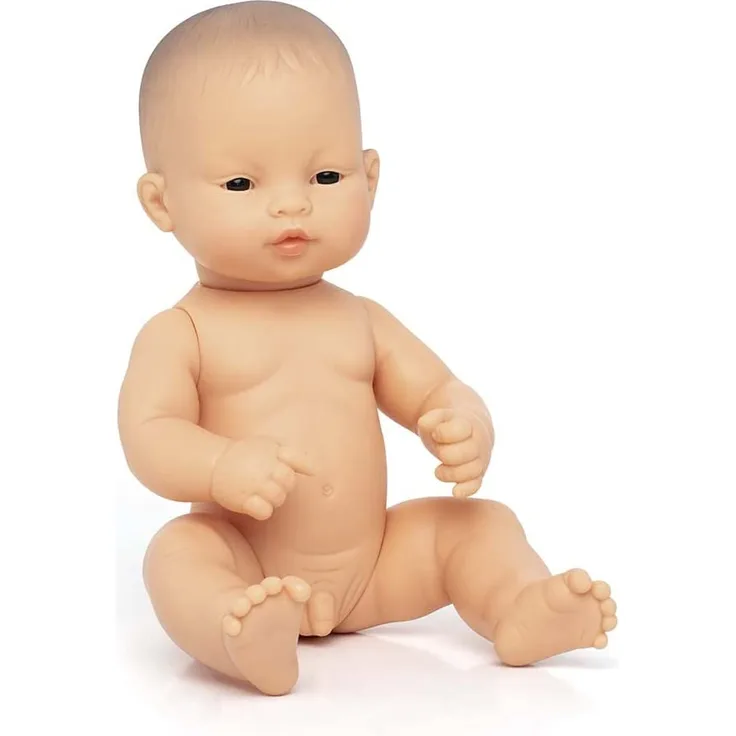 Miniland 31035 - Baby asiatischer Junge Tüte - ohne Unterwäsche, 32 cm