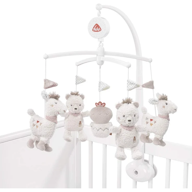 Fehn 058024 Musik-Mobile Peru – Mobile mit sanfter Melodie und flauschigen Figuren – Mit Befestigung – Für Babys von 0-5 Monaten – Durchmesser: 40 cm – Höhe: 65 cm – Bild 5