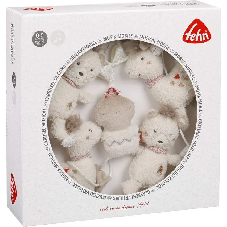 Fehn 058024 Musik-Mobile Peru – Mobile mit sanfter Melodie und flauschigen Figuren – Mit Befestigung – Für Babys von 0-5 Monaten – Durchmesser: 40 cm – Höhe: 65 cm – Bild 6