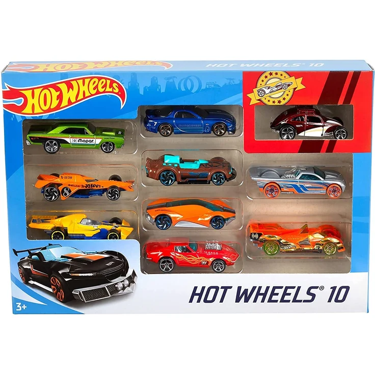 Hot Wheels 54886 - 1:64 Die-Cast Auto Geschenkset, je 10 Spielzeugautos, zufällige Auswahl, ab 3 Jahren, 10er Pack – Bild 6