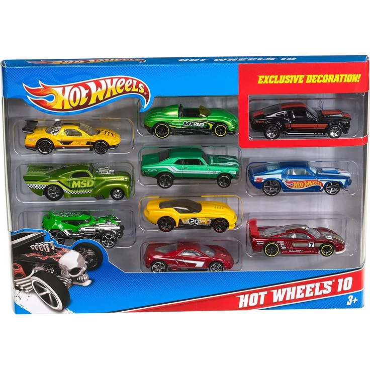 Hot Wheels 54886 - 1:64 Die-Cast Auto Geschenkset, je 10 Spielzeugautos, zufällige Auswahl, ab 3 Jahren, 10er Pack – Bild 8