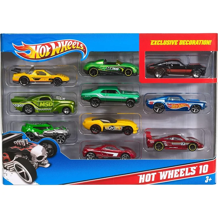 Hot Wheels 54886 - 1:64 Die-Cast Auto Geschenkset, je 10 Spielzeugautos, zufällige Auswahl, ab 3 Jahren, 10er Pack – Bild 7
