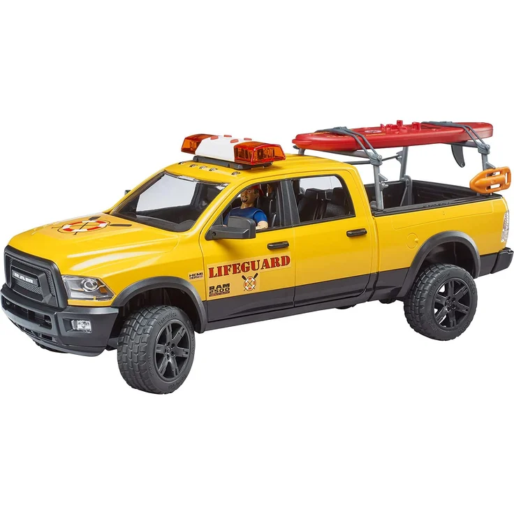 Bruder - RAM 2500 PowerWagon Life Guard Figur, Stand Up Paddle, L+S-M – Bild 4