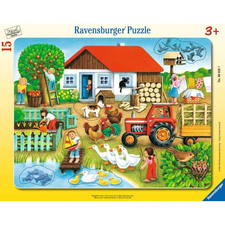 Ravensburger Kinderpuzzle 06020 - Was gehört wohin? - Rahmenpuzzle – Bild 1