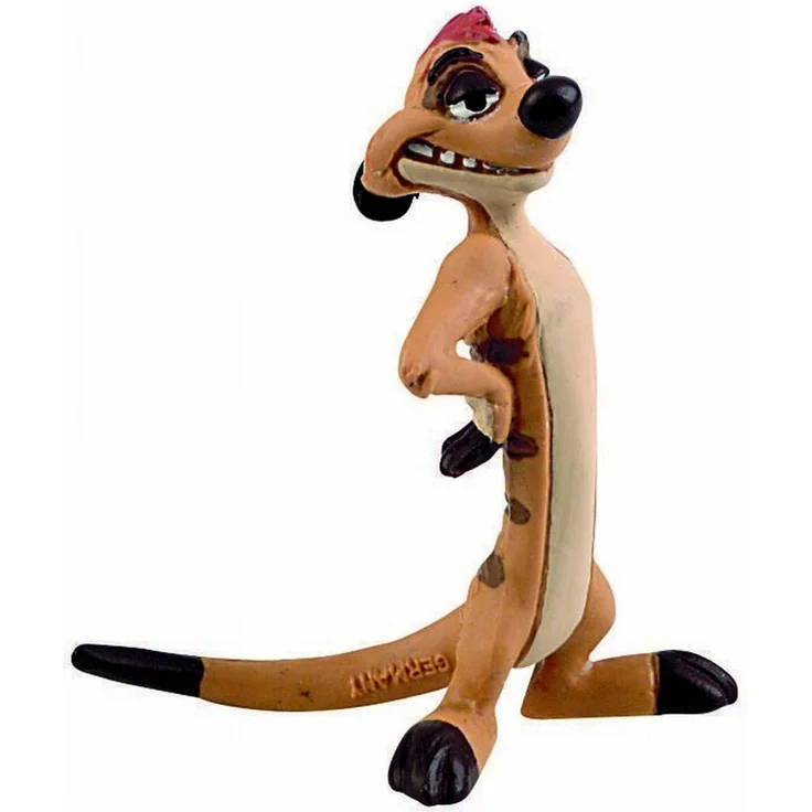 Bullyland 12534 - Spielfigur, Walt Disney König der Löwen, Timon, ca. 6,5 cm groß, liebevoll handbemalte Figur, PVC-frei, tolles Geschenk für Jungen und Mädchen zum fantasievollen Spielen – Bild 1