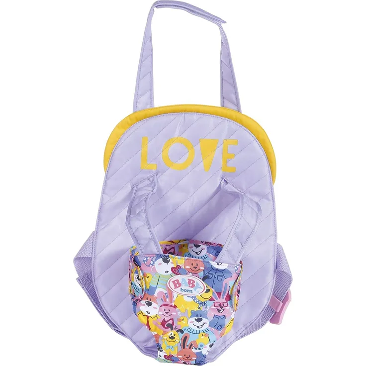 Zapf Creation 828038 BABY born Baby Care Tragesitz mit verstellbarem Tragesystem, Puppenzubehör, bunt