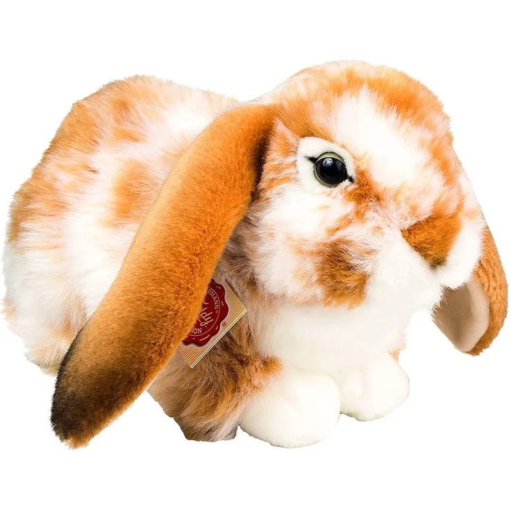 Teddy Hermann 937913 Hase sitzend Plüsch, Hellbraun/weiß, 30 cm