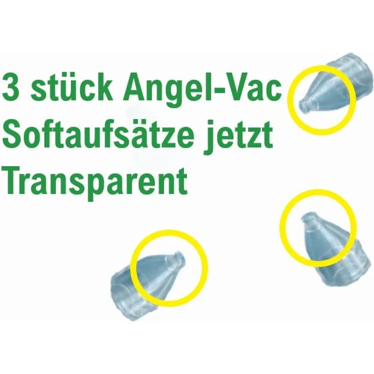 Angel-Vac Transparent Softaufsatz für den Nasenstaubsauger/Drei Stück Ersatzteil Ersatz Nasensauger – Bild 2
