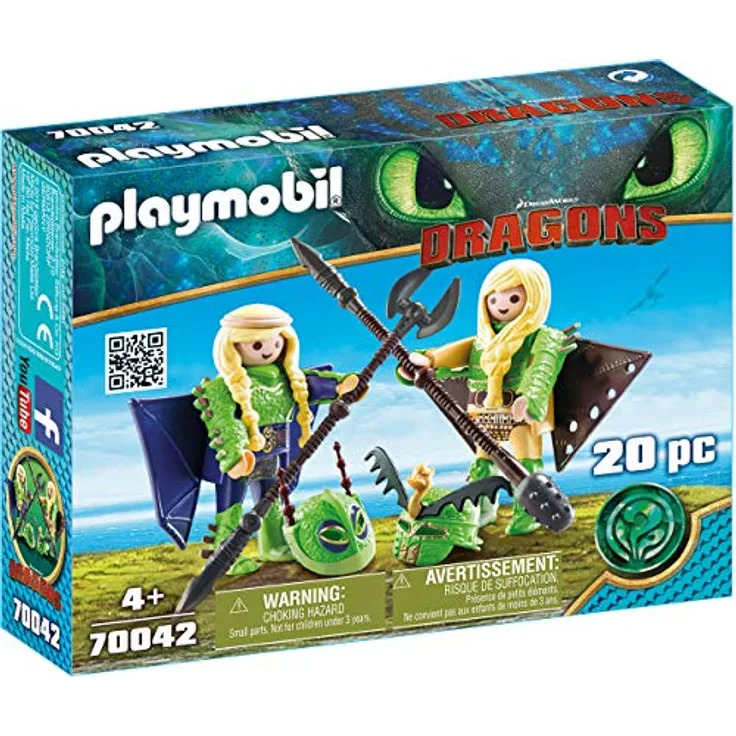 Playmobil 70042 Dragons Raffnuss und Taffnuss mit Fluganzug
