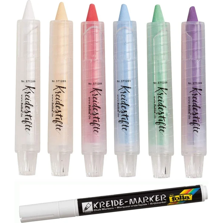 folia 39229 - Maxi-Set Fensterbilder für die kalte Jahreszeit, inkl. 8 Malvorlagen, 1 Kreidemarker und 6 Kreidestiften – Bild 3