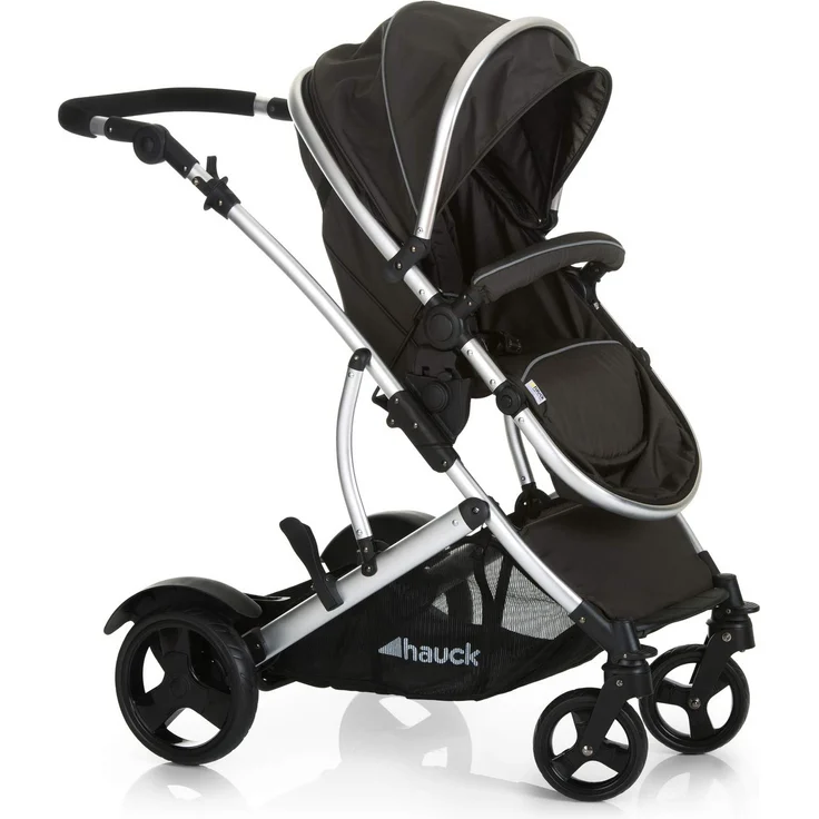 Hauck Geschwister Kinderwagen Duett 2 / Buggy für 2 Kinder / Sitz Oben Umbaubar in Baby Wanne für Neugeborene/ Regen Verdeck inkl. / Belastbar bis 36 kg / Faltbar / 1 Stück (1er Pack), Forest Schwarz – Bild 10