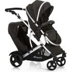 Hauck Geschwister Kinderwagen Duett 2 / Buggy für 2 Kinder / Sitz Oben Umbaubar in Baby Wanne für Neugeborene/ Regen Verdeck inkl. / Belastbar bis 36 kg / Faltbar / 1 Stück (1er Pack), Forest Schwarz