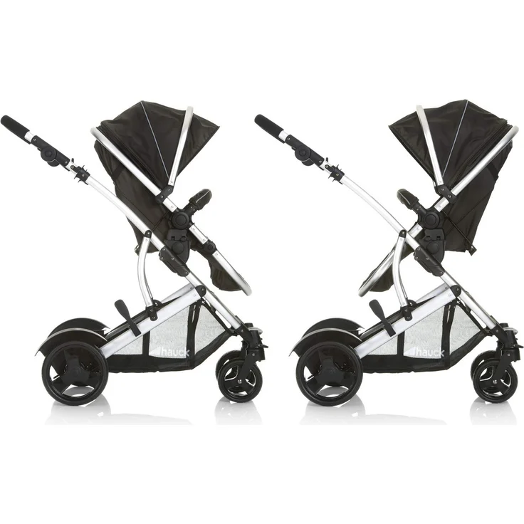 Hauck Geschwister Kinderwagen Duett 2 / Buggy für 2 Kinder / Sitz Oben Umbaubar in Baby Wanne für Neugeborene/ Regen Verdeck inkl. / Belastbar bis 36 kg / Faltbar / 1 Stück (1er Pack), Forest Schwarz – Bild 6