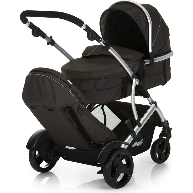 Hauck Geschwister Kinderwagen Duett 2 / Buggy fr 2 Kinder / Sitz Oben  Umbaubar in Baby Wanne fr Neugeborene/ Regen Verdeck inkl. / Belastbar bis  36 kg / Faltbar / 1 Stck (1er Pack), Forest Schwarz: Tests, Infos &  Preisvergleich