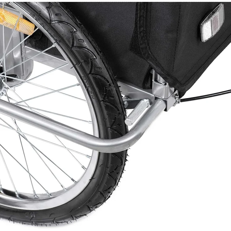 SAMAX Fahrradanhänger 2in1 Jogger - in Rot/Schwarz - Silver Frame – Bild 9