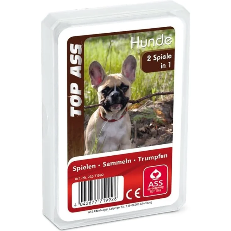 ASS Altenburger 22571992 - Top Ass Hunde, Kartenspiel - Trumpf und Quartett – Bild 1